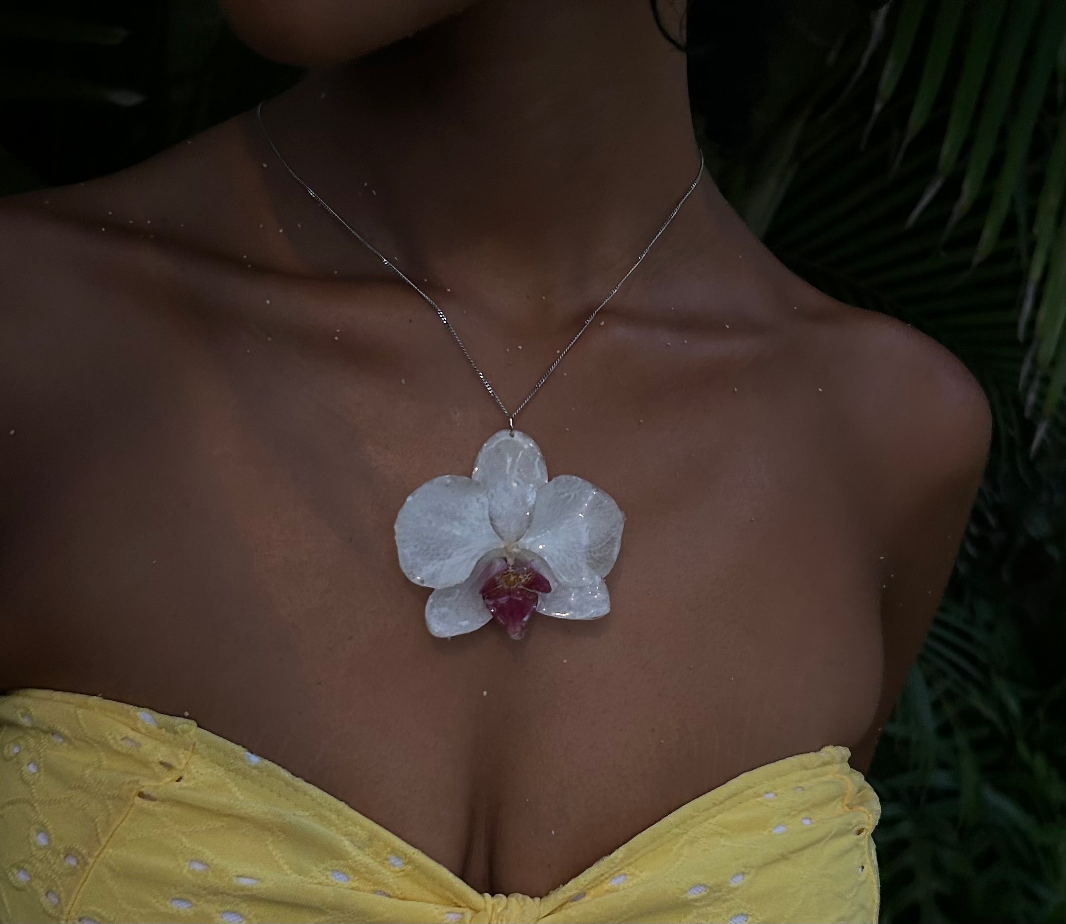 White Orchid Necklace